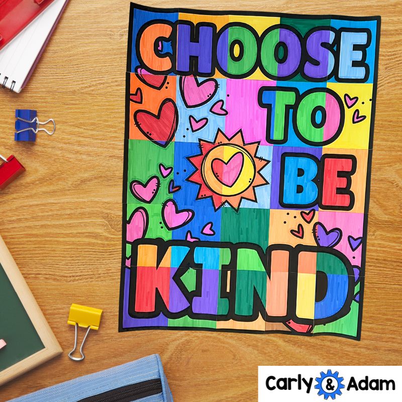 Choose to Be Kind Collaborative Poster STEM Classroom Bulletin Board — preview 3