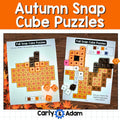 Autumn Snap Cube Task Cards, Unifix Cubes Activities, Patterns Linking Cube Mats — preview 1