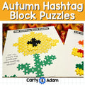 Autumn Hashtag Block Lesson, Fall Small Group Activity, K-5 STEM Activities — preview 1