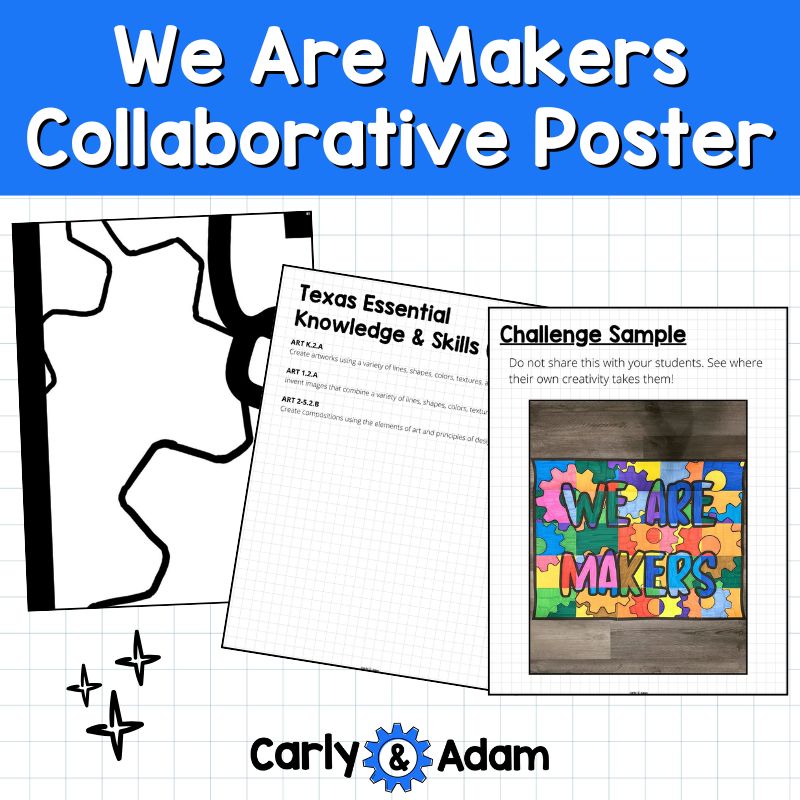 We Are Makers Collaborative Poster STEM Classroom Bulletin Board — preview 3