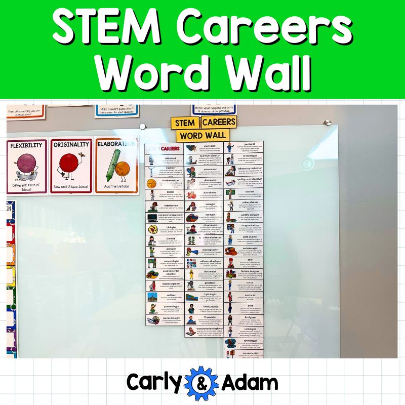 STEM Careers Word Wall STEM Classroom Decor Posters Bulletin Board Ideas — preview 1