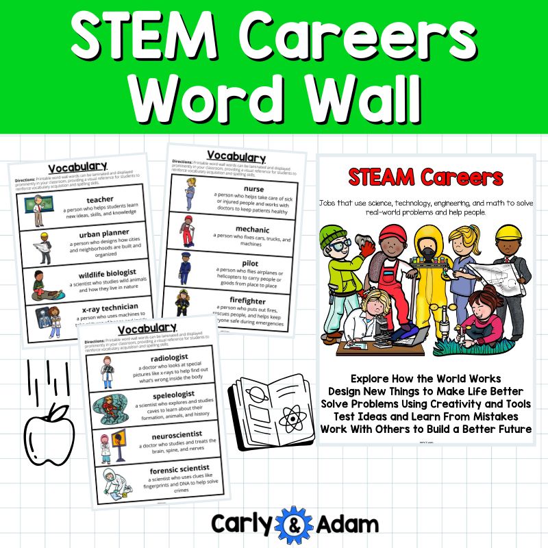 STEM Careers Word Wall STEM Classroom Decor Posters Bulletin Board Ideas — preview 6