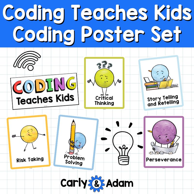 Coding Teaches Kids Poster Set Growth Mindset and STEM Classroom Decor — preview 4