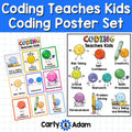 Coding Teaches Kids Poster Set Growth Mindset and STEM Classroom Decor — preview 1