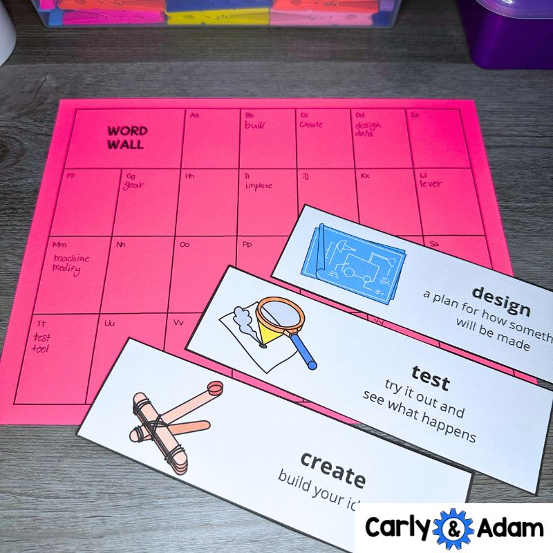 Engineering Design Process Posters Word Wall STEM Tools and Technology — preview 5