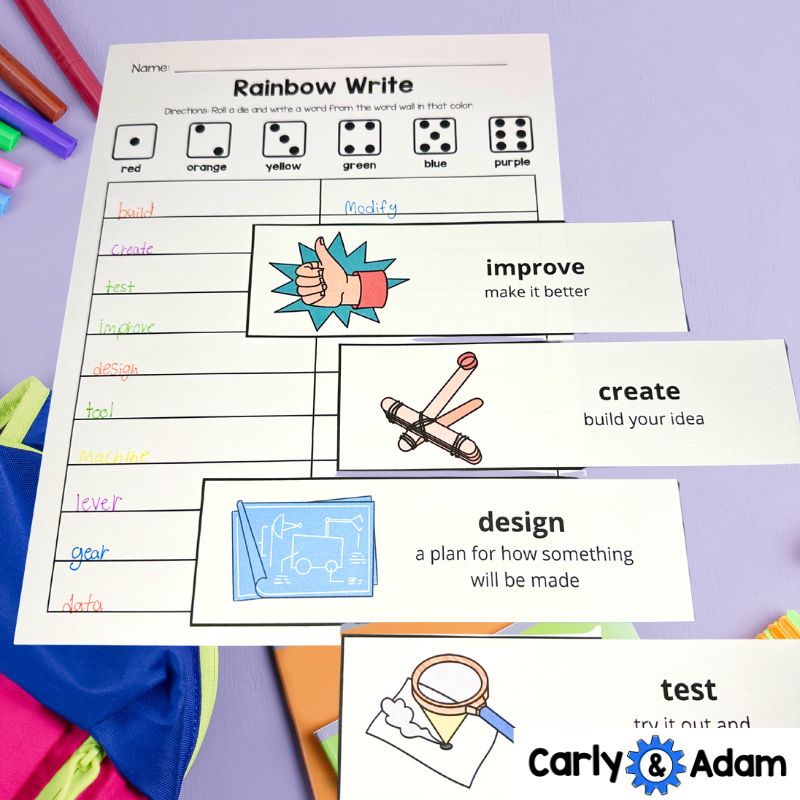 Engineering Design Process Posters Word Wall STEM Tools and Technology — preview 8