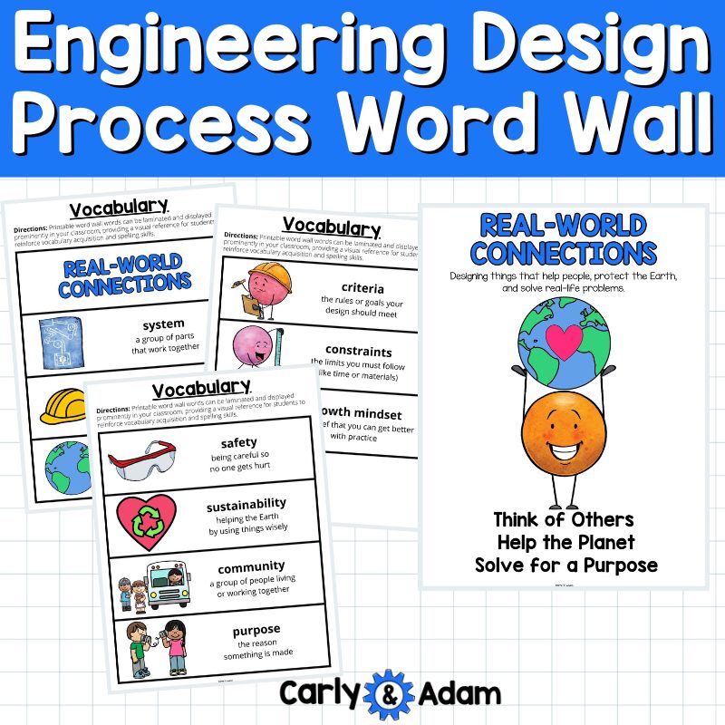 Engineering Design Process Posters Word Wall STEM Tools and Technology — preview 10