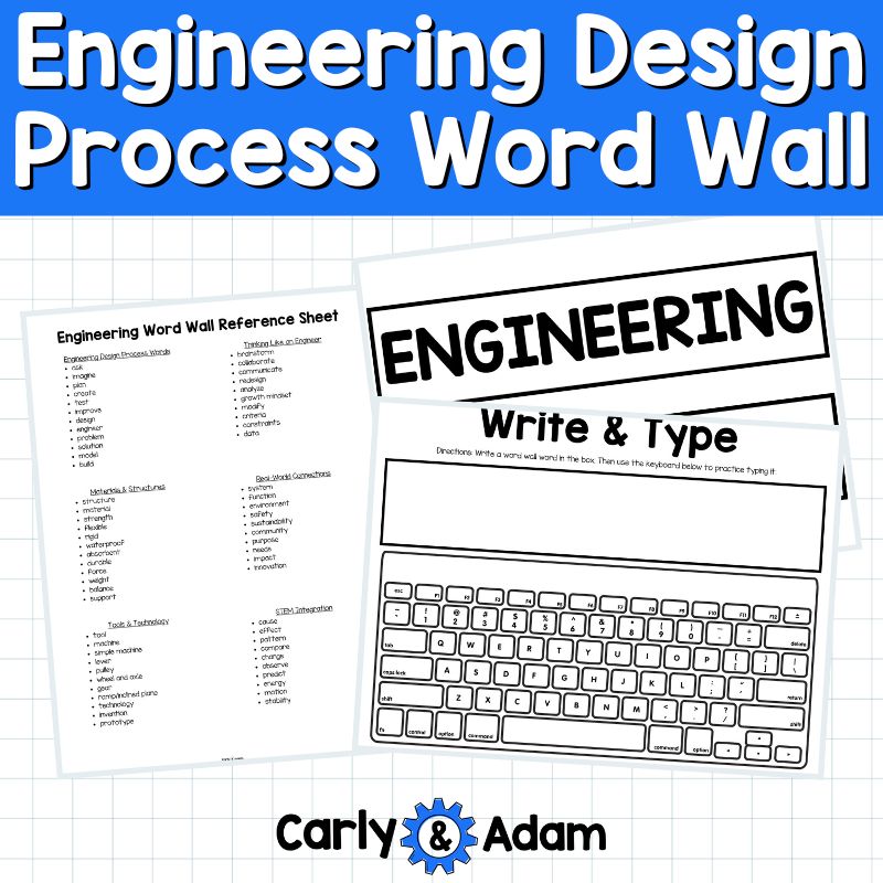 Engineering Design Process Posters Word Wall STEM Tools and Technology — preview 12
