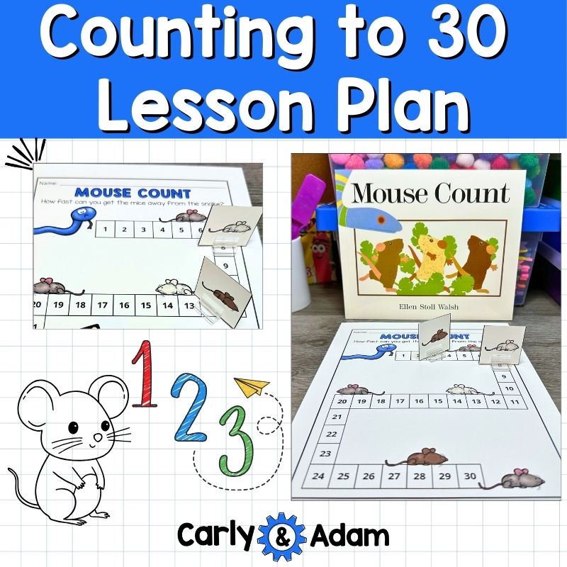 Pre-K and Kindergarten Counting to 30 Activity Mouse Count Read Aloud Lesson — preview 1