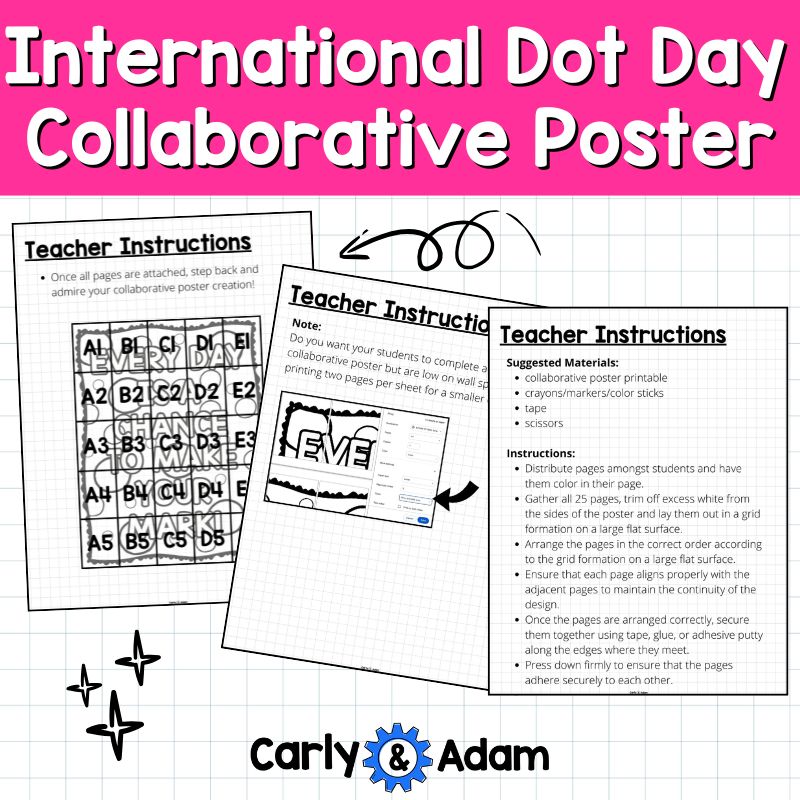 Dot Day Collaborative Poster The Dot Book by Peter Reynolds Activity — preview 4