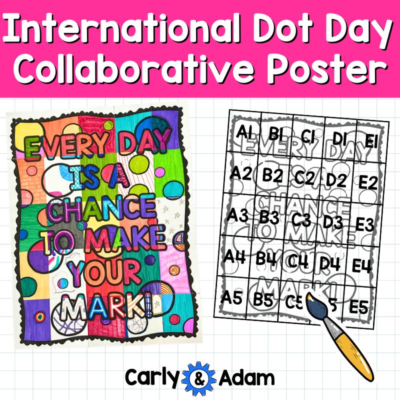 Dot Day Collaborative Poster The Dot Book by Peter Reynolds Activity — preview 1