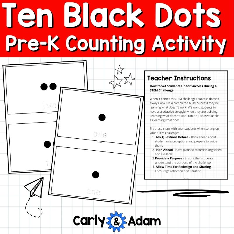 Ten Black Dots Pre-K International Dot Day Counting Activity — preview 3