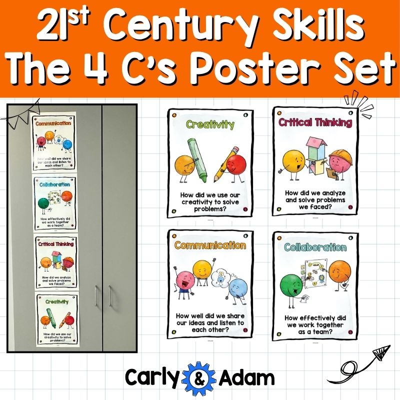 21st Century Skills Poster Set - The 4 C's STEM Decor Pack — preview 1