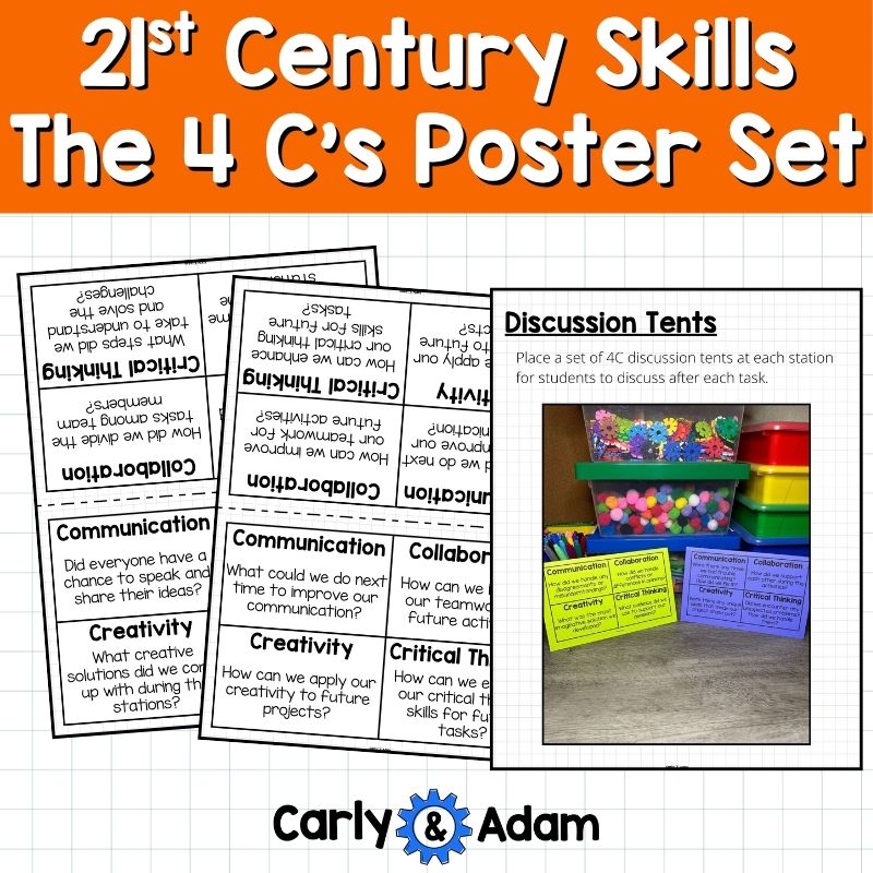 21st Century Skills Poster Set - The 4 C's STEM Decor Pack — preview 3