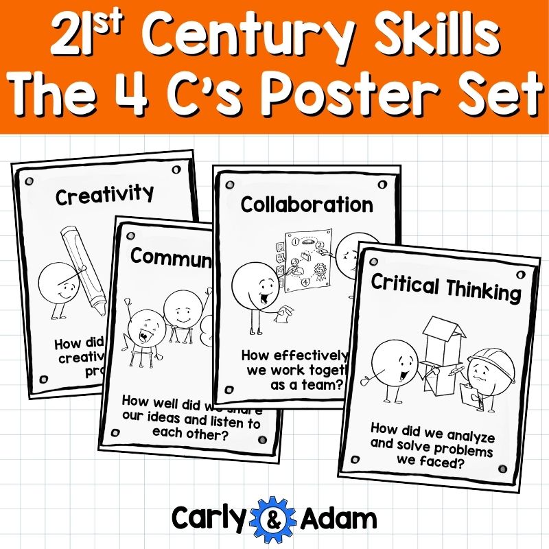21st Century Skills Poster Set - The 4 C's STEM Decor Pack — preview 4