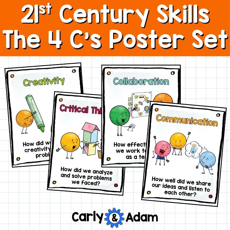 21st Century Skills Poster Set - The 4 C's STEM Decor Pack — preview 5