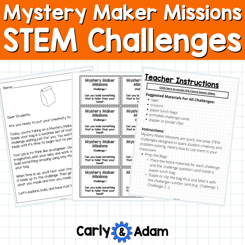 Mystery Maker Missions - Back to School STEM Challenges and Activities — preview 3