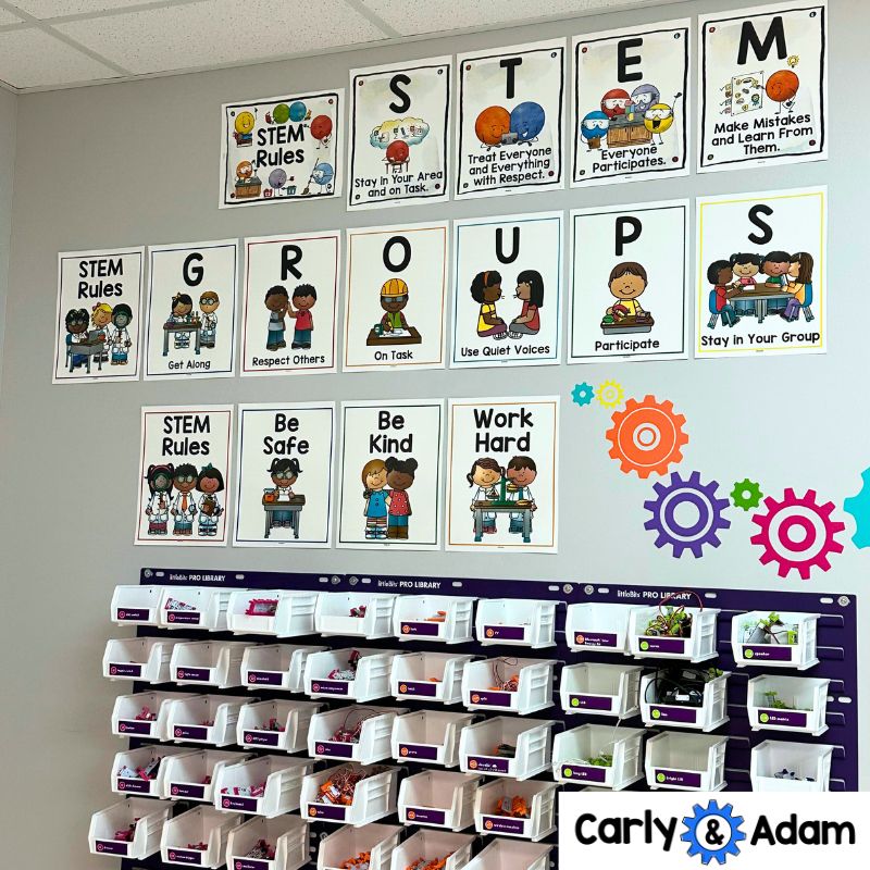 STEAM / STEM Rules Poster Set and Puzzle Activity Teamwork Classroom Decor — preview 2
