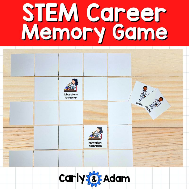 STEM Careers Memory Game Elementary STEM Sub Plans, Activities, Games — preview 1