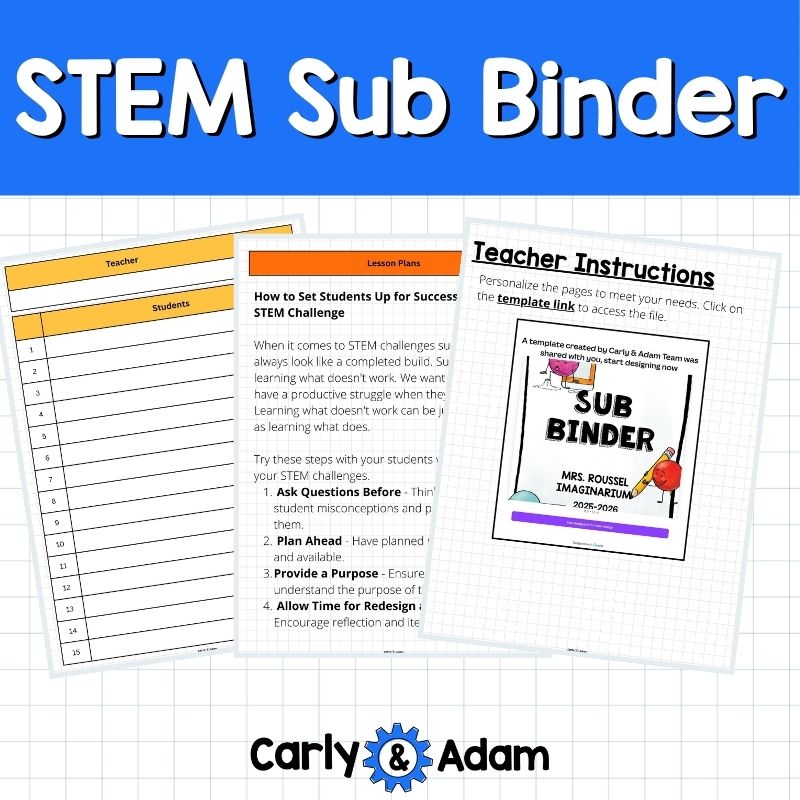 Elementary STEM Sub Binder Lesson Plan Organization — preview 6