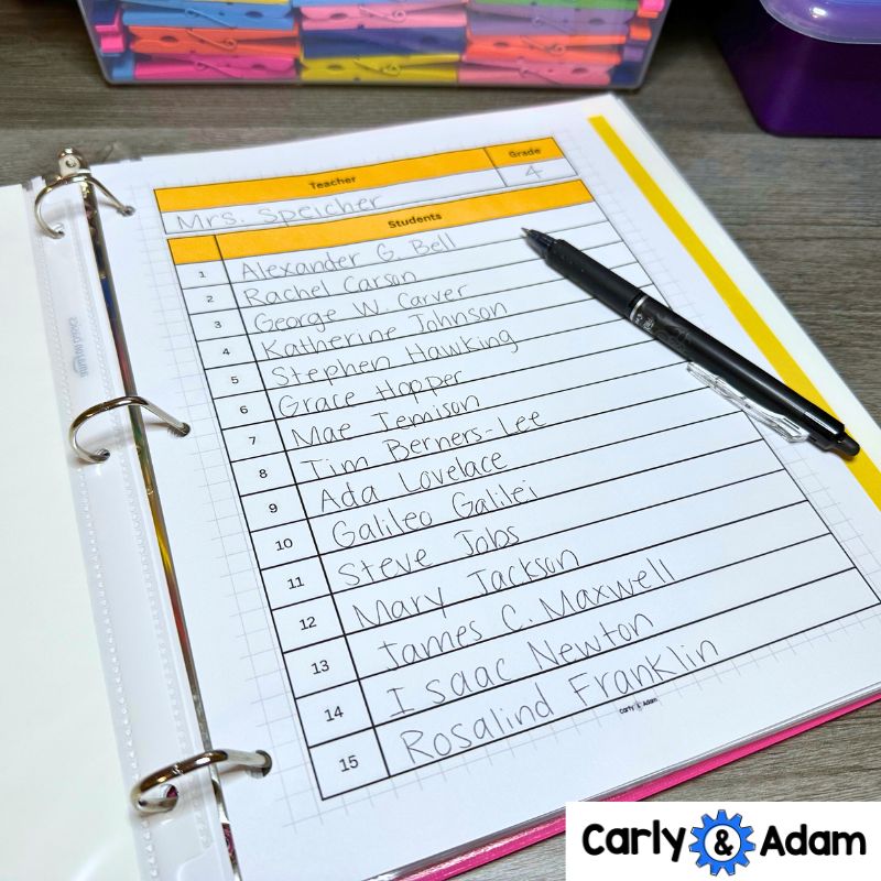 Elementary STEM Sub Binder Lesson Plan Organization — preview 9