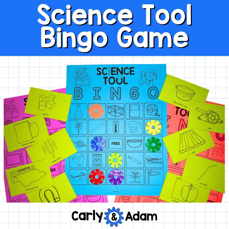 Science Bingo Game Boards Elementary STEM Tools Sub Plans — preview 1