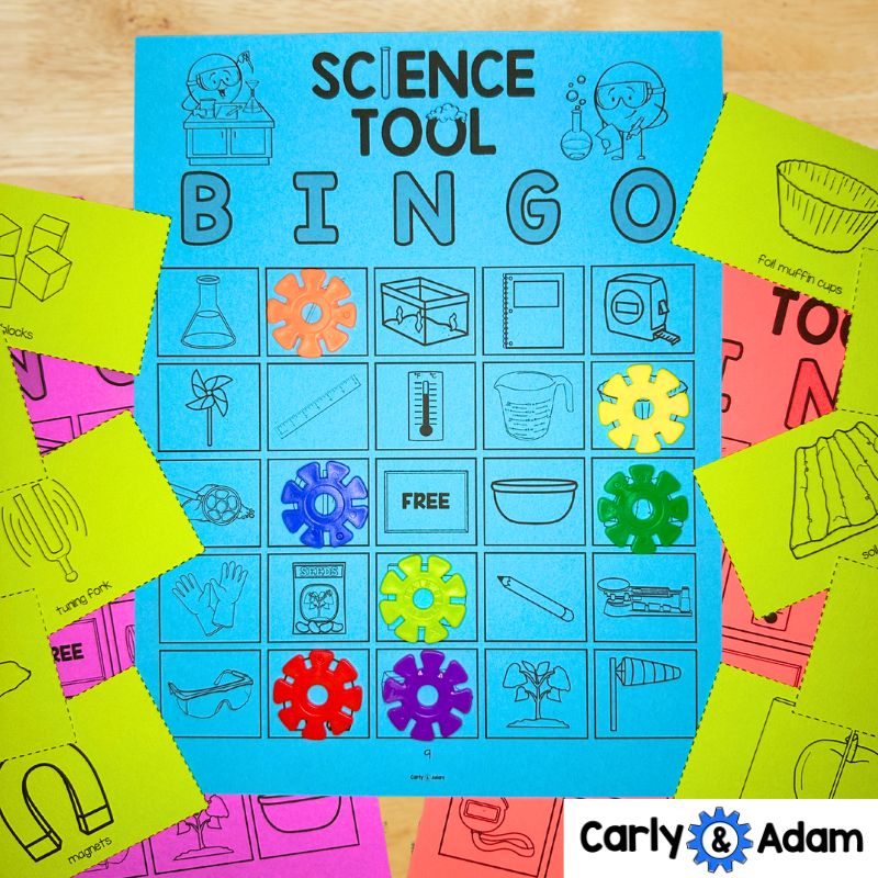 Science Bingo Game Boards Elementary STEM Tools Sub Plans — preview 6