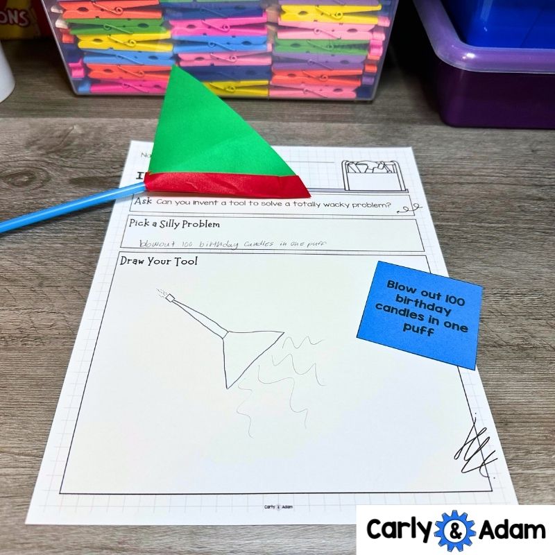 4th Grade Sub Plans STEM Activity Invent a Tool Engineering Challenge — preview 6