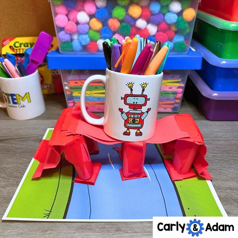 3rd Grade Sub Plans STEM Activity Build a Paper Bridge Engineering Challenge — preview 5