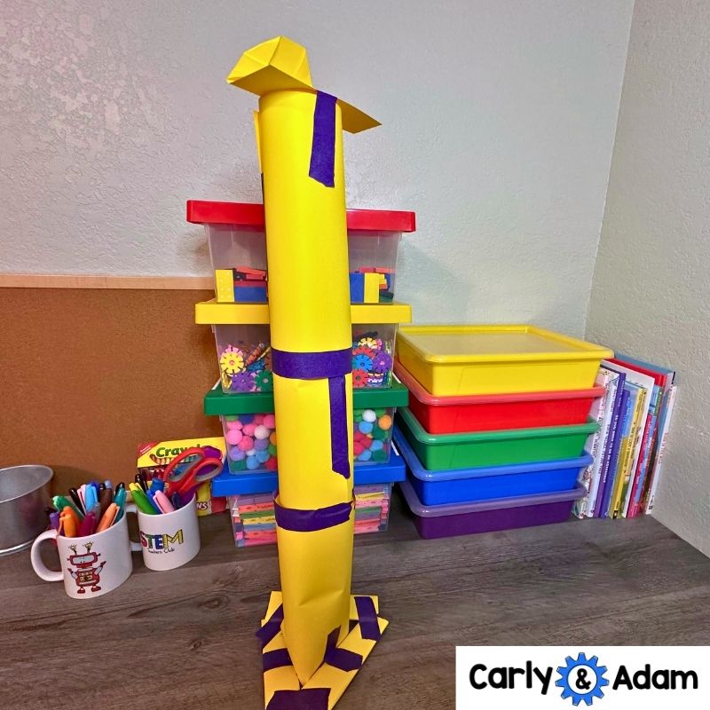 Second Grade STEM Sub Plan Activity Build a Paper Tower Engineering Challenge — preview 2