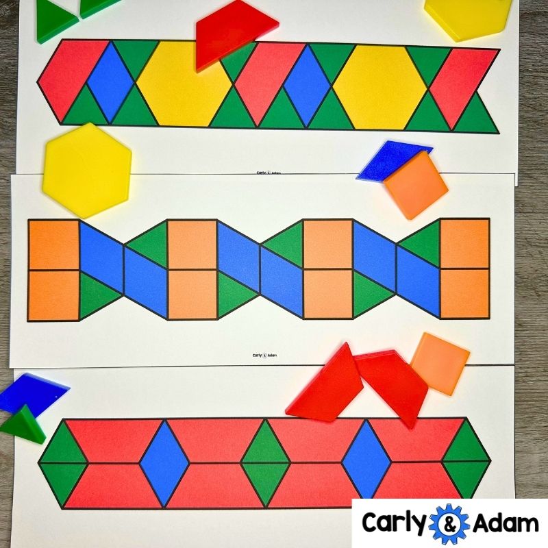 Kindergarten STEM Sub Plans Pattern Block Coding Activity — preview 5