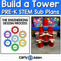 Pre-K STEM Sub Plans Build a Tower STEM Challenge — preview 1