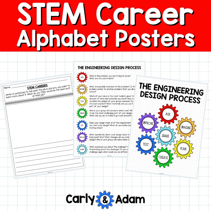A-Z Alphabet STEM Careers Poster Set Library and Classroom Decor — preview 4