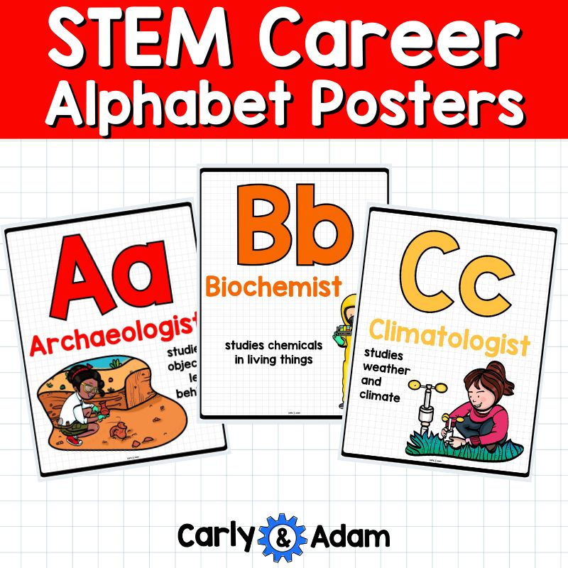 A-Z Alphabet STEM Careers Poster Set Library and Classroom Decor — preview 5