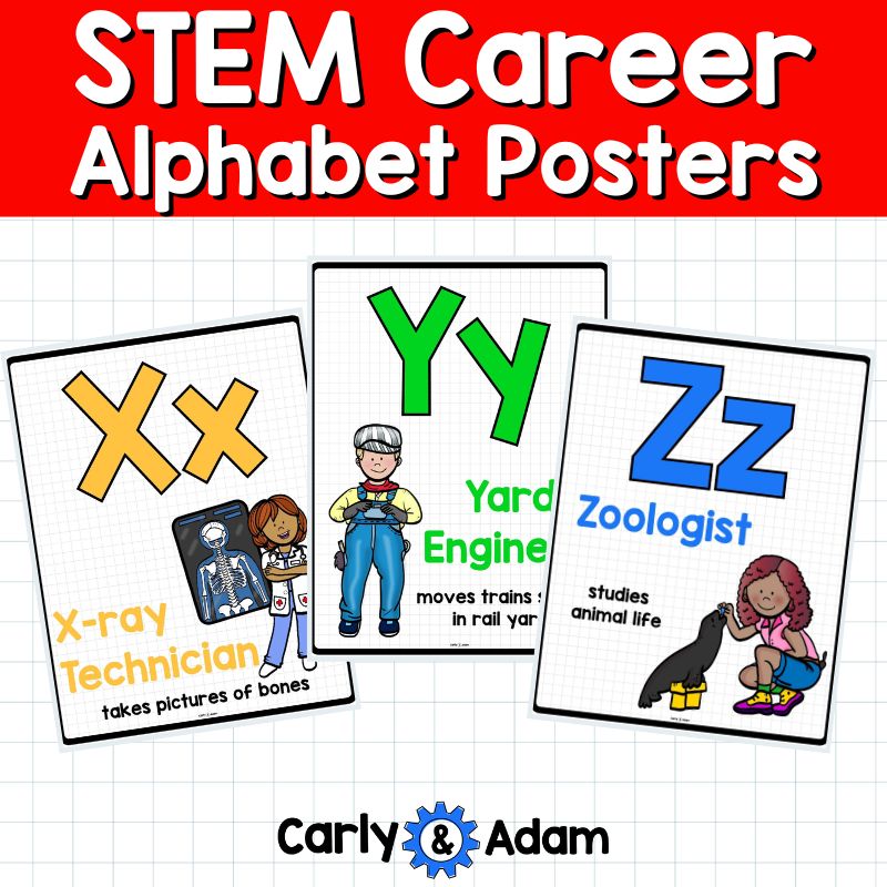 A-Z Alphabet STEM Careers Poster Set Library and Classroom Decor — preview 6