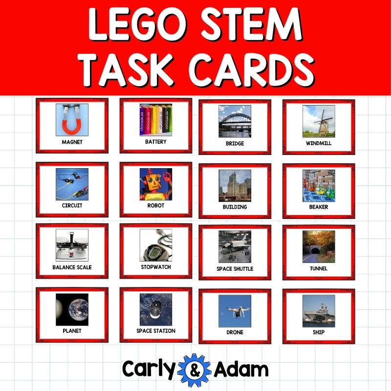 NO PREP LEGO Task Cards Science, STEM, Early Finishers, Makerspace Bins — preview 3