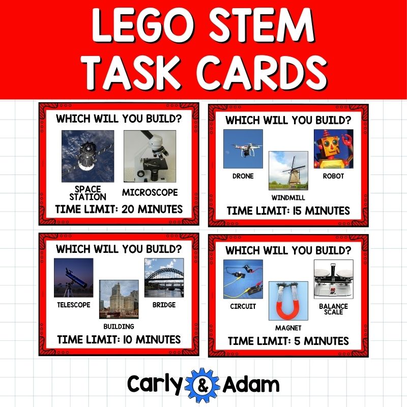 NO PREP LEGO Task Cards Science, STEM, Early Finishers, Makerspace Bins — preview 5