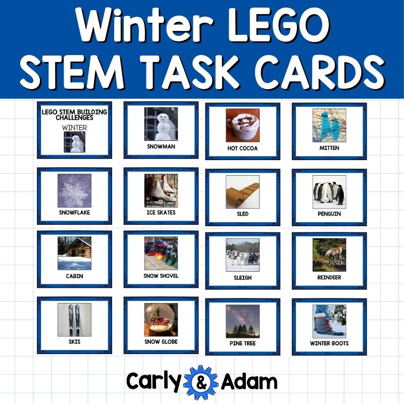 Winter LEGO Task Cards, Brain Breaks, STEM, Early Finishers, Makerspace Bins — preview 7