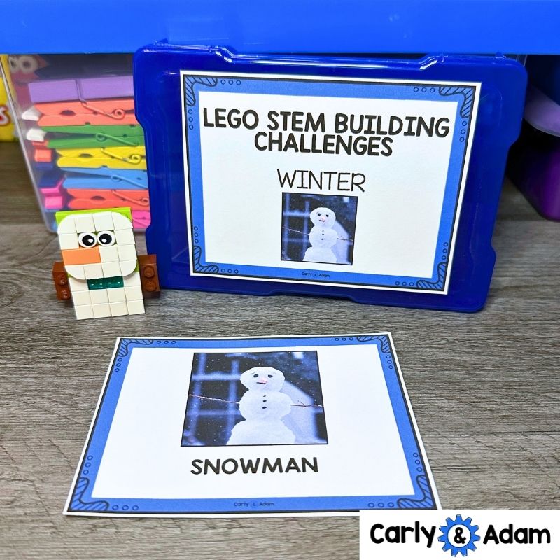 Winter LEGO Task Cards, Brain Breaks, STEM, Early Finishers, Makerspace Bins — preview 8