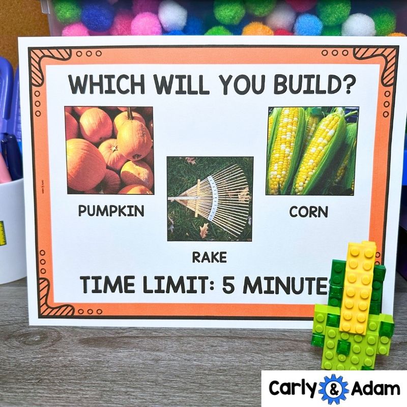 NO PREP Fall/Autumn STEM Task Cards, Engineering Activities, Timed Lessons — preview 4