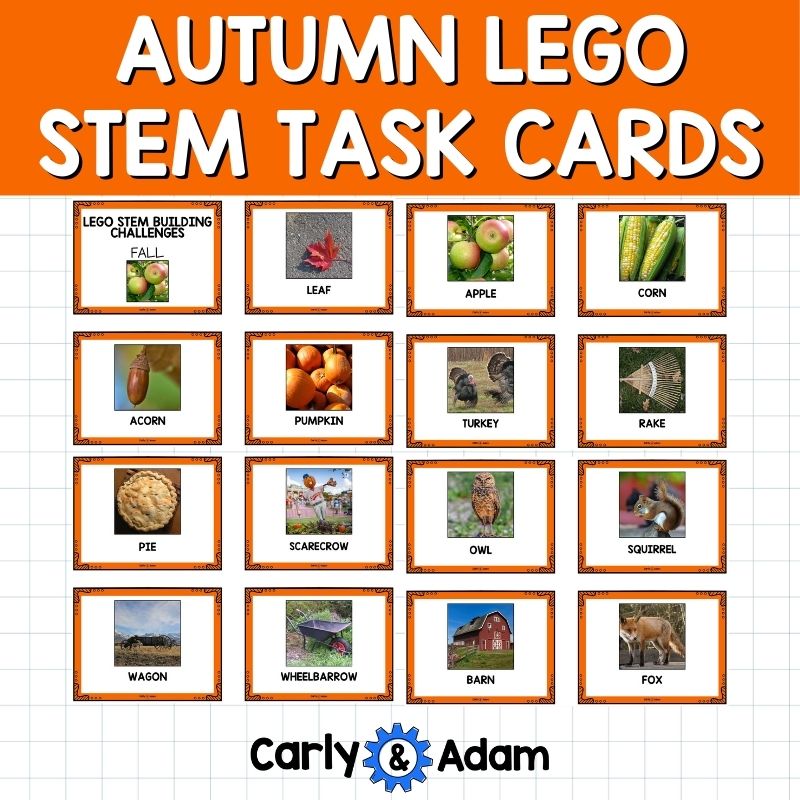NO PREP Fall/Autumn STEM Task Cards, Engineering Activities, Timed Lessons — preview 5