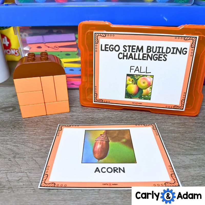 NO PREP Fall/Autumn STEM Task Cards, Engineering Activities, Timed Lessons — preview 8