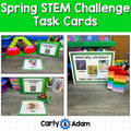 Spring STEM Challenges LEGO Task Cards Science, Engineering, Makerspace Bins — preview 1