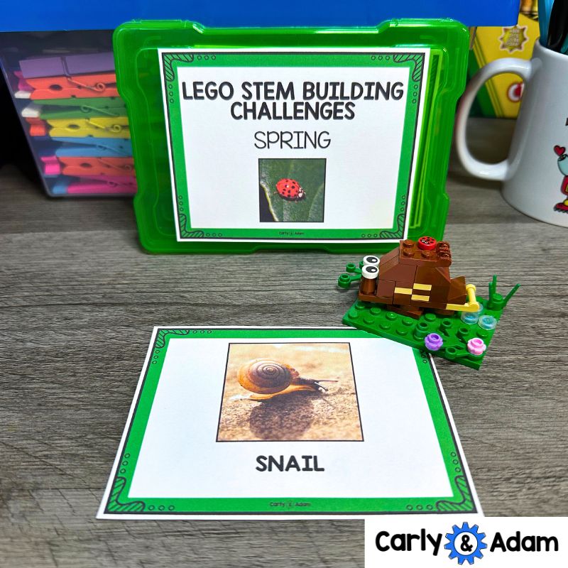 Spring STEM Challenges LEGO Task Cards Science, Engineering, Makerspace Bins — preview 3