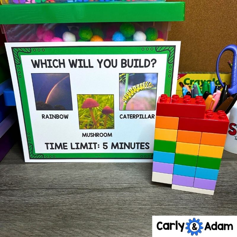 Spring STEM Challenges LEGO Task Cards Science, Engineering, Makerspace Bins — preview 5