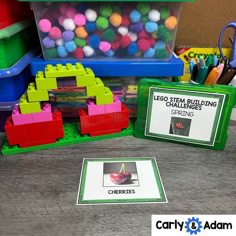 Spring STEM Challenges LEGO Task Cards Science, Engineering, Makerspace Bins — preview 6
