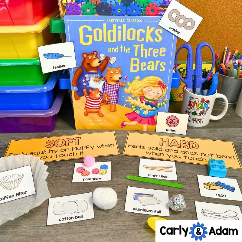 Goldilocks and the Three Bears Activities Fairy Tale STEM Soft and Hard Sort — preview 3