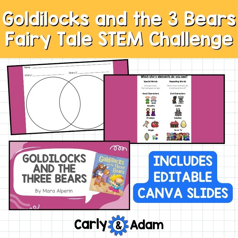 Goldilocks and the Three Bears Activities Fairy Tale STEM Soft and Hard Sort — preview 4