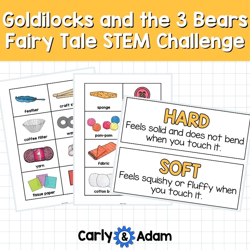 Goldilocks and the Three Bears Activities Fairy Tale STEM Soft and Hard Sort — preview 6