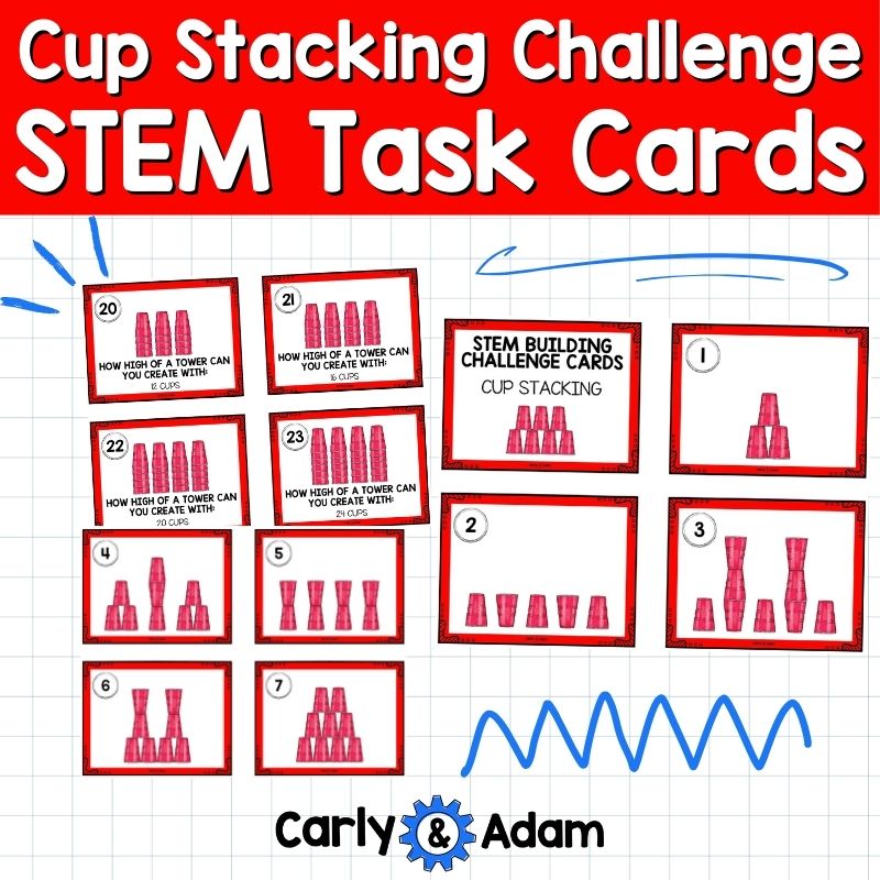 Cup Stacking Challenges STEM Task Cards Ice Breaker Games — preview 4